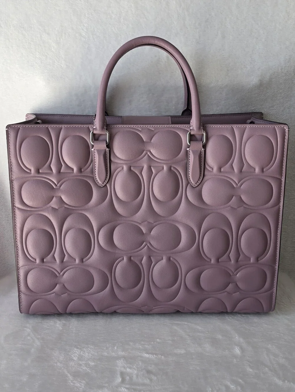 Coach Signature Quilted Leather Tote - Jasmine